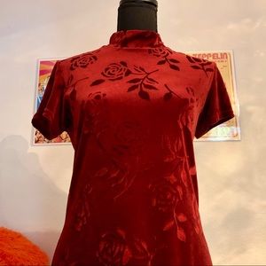 Vintage Red Velvet Mini Dress🌹